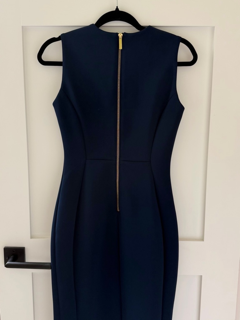 Calvin Klein Dark Navy Midi Sheath Dress - Picture 3 of 3